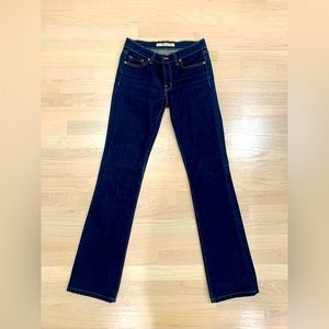 J Brand jeans, boot cut, dark wash, size 26